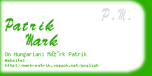 patrik mark business card